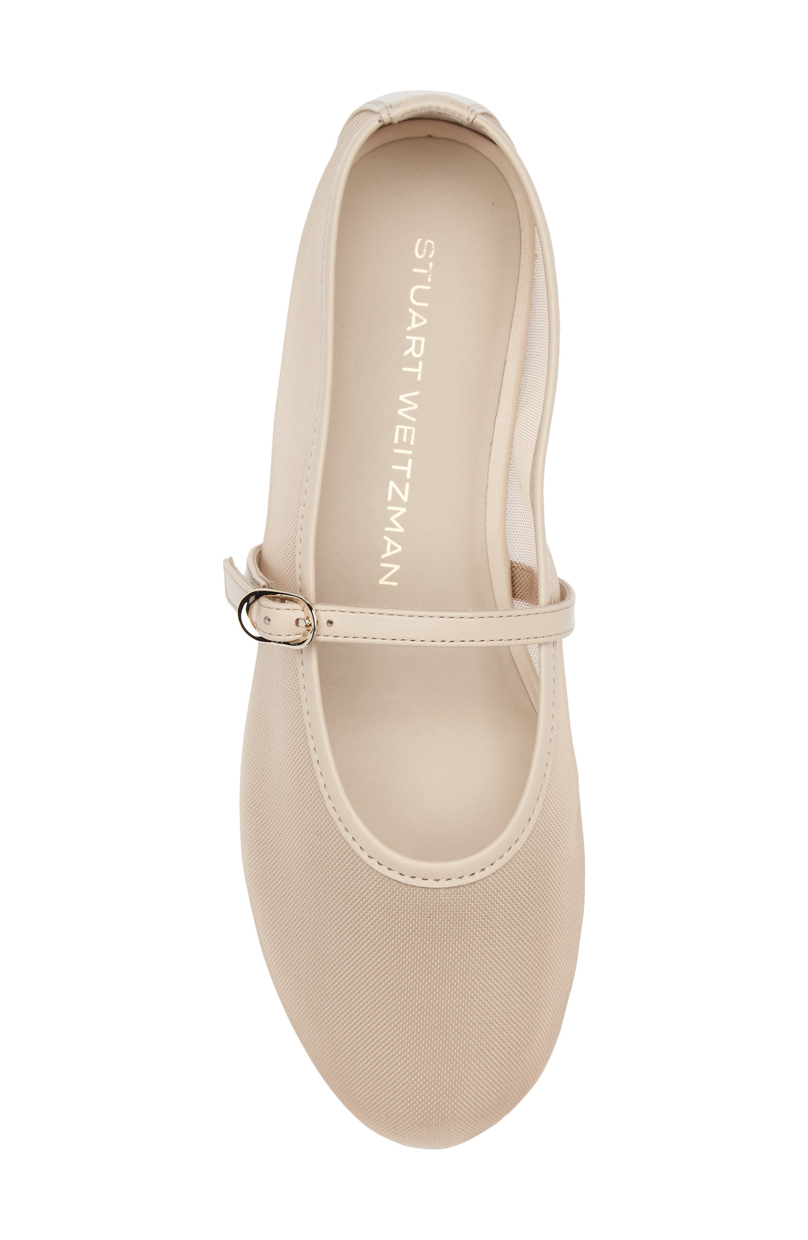 Stuart Weitzman Bareitall Mary Jane Flat, Alternate, color, Beige/Barely Beige