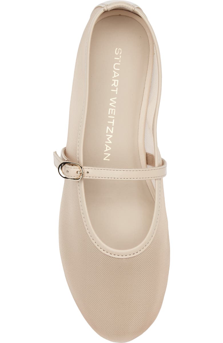 Stuart Weitzman Bareitall Mary Jane Flat, Alternate, color, Beige/Barely Beige