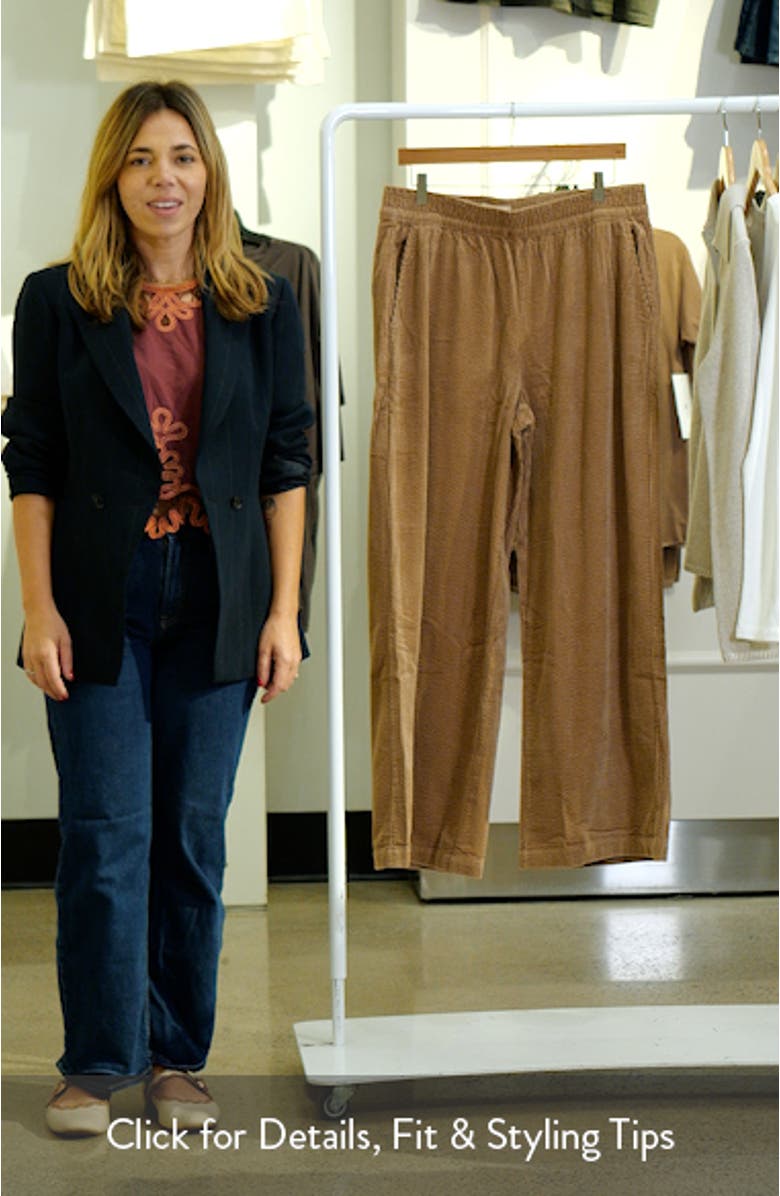 Allison Pull-On Wide Leg Corduroy Pants, sales video thumbnail