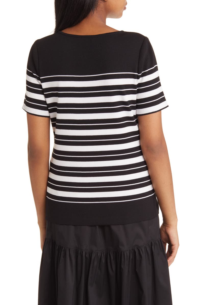 Misook Stripe Soft Knit T-Shirt, Alternate, color,