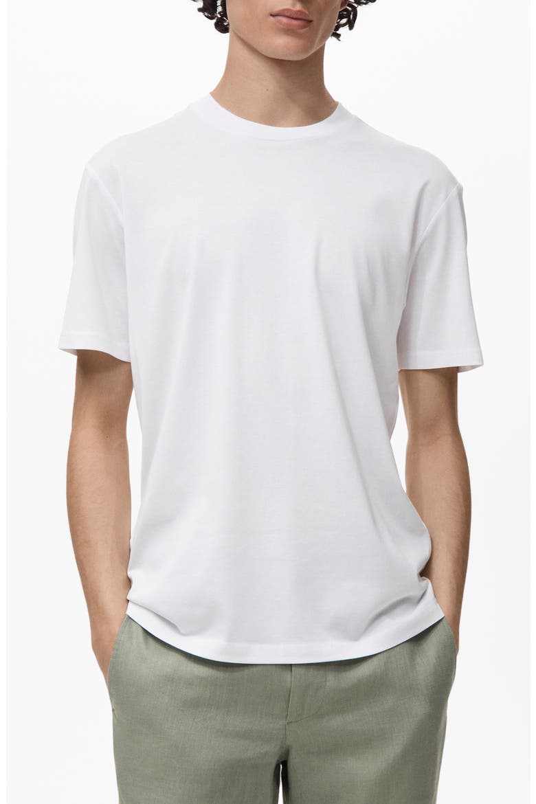 Slim Fit Cotton T-Shirt, Main, color, WHITE
