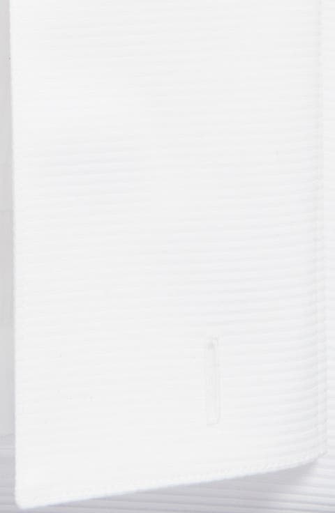 Trim Fit Horizontal Rib French Cuff Formal Shirt
