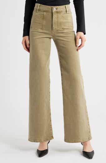 FRAME Le Slim Palazzo Patch Pocket High Waist Wide Leg Jeans