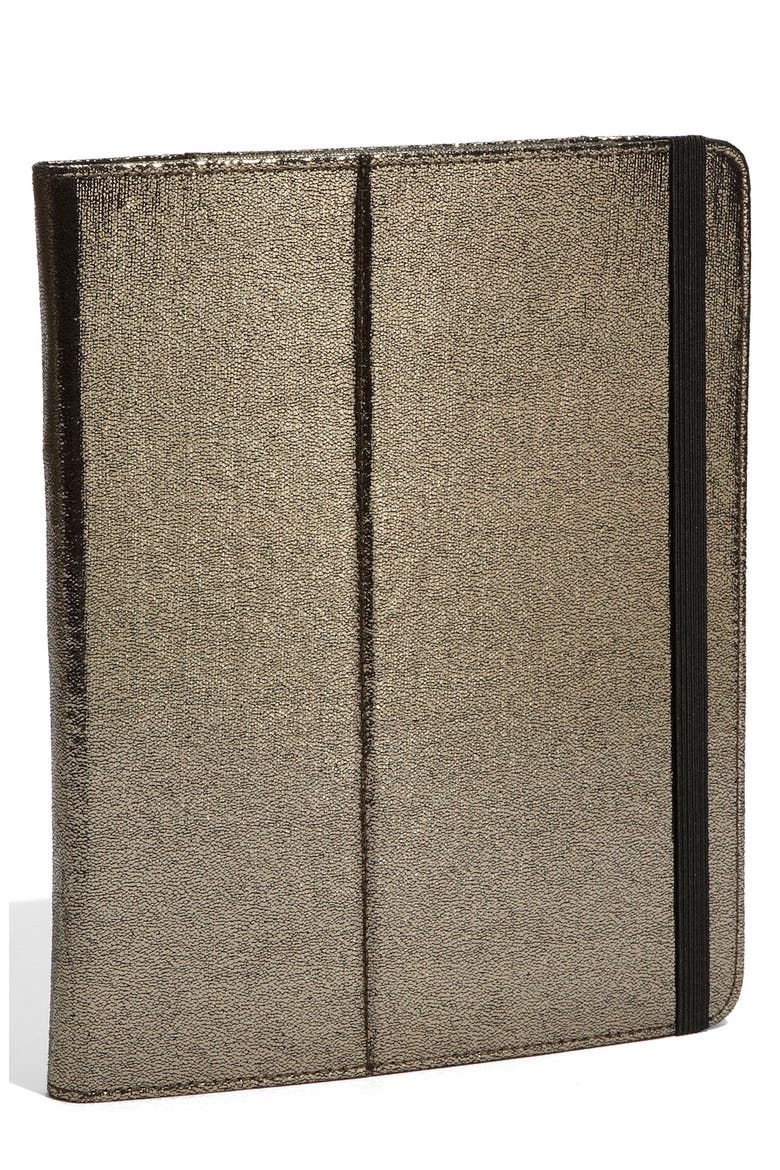 'Crackle' Metallic iPad Case, Main, color, PEWTER
