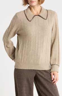Whipstitch Collared Sweater