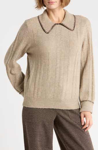 Whipstitch Collared Sweater