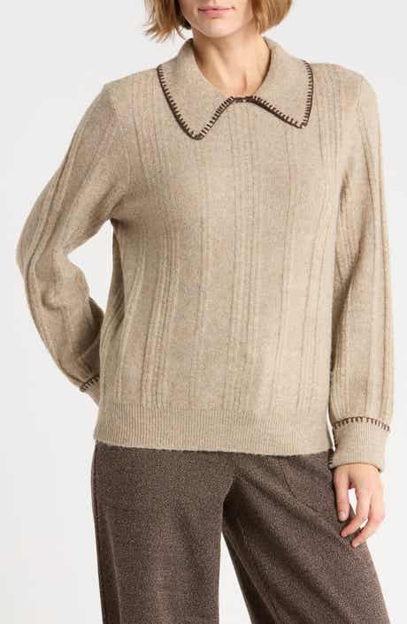 Whipstitch Collared Sweater