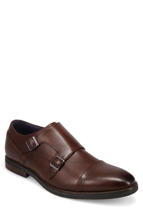 Ballard Faux Leather Double Monk Strap Shoe