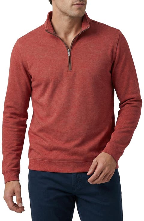 Stretch Heather Fleece Quarter Zip Pullover