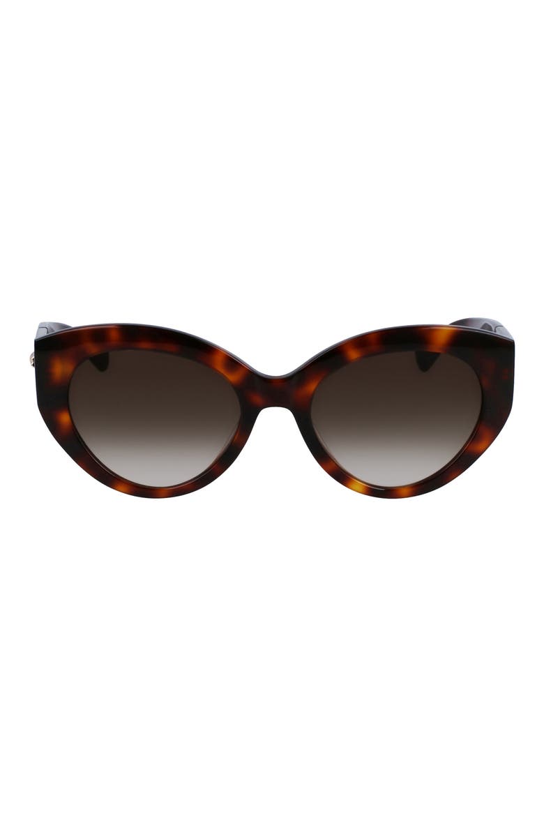54mm Gradient Cat Eye Sunglasses, Main, color, HAVANA