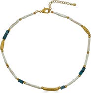 Loni Paul Jewelry Biwa Pearl and Kyanite Necklace