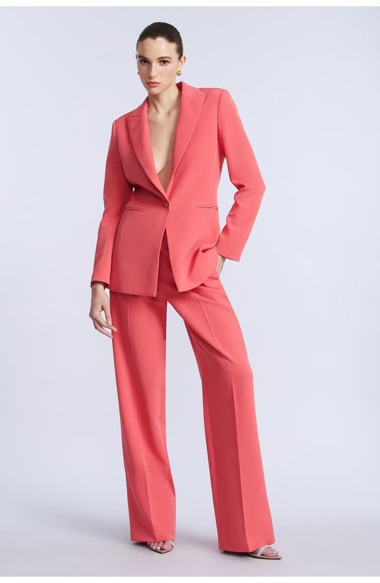 BCBGMAXAZRIA Cady Relaxed Stright Pant, Alternate, color, Cherry Blossom