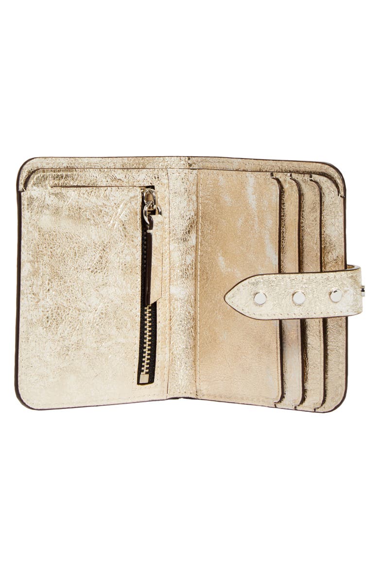 Oskan Studded Wallet, Alternate, color, LIGHT GOLD