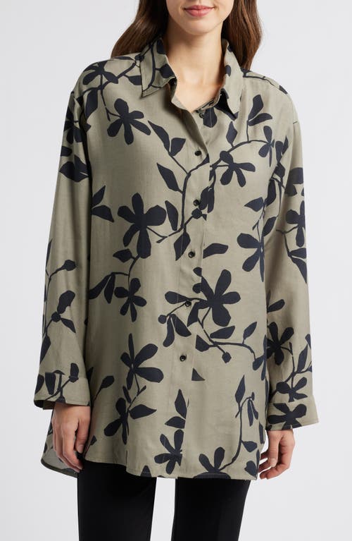 Masai Copenhagen Idette Relaxed Fit Button-up Shirt In Vetiver