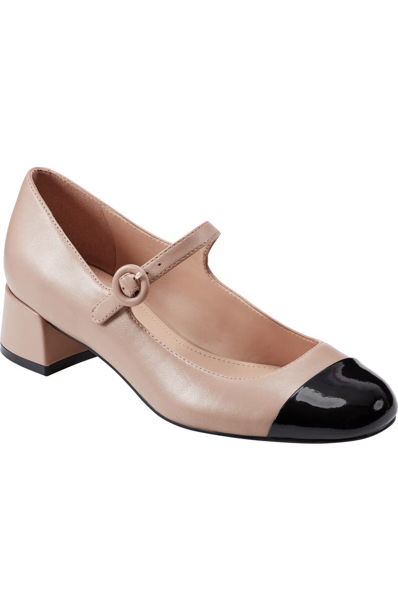 Marc Fisher LTD Marla Cap Toe Mary Jane Pump, Main, color, Light Natural