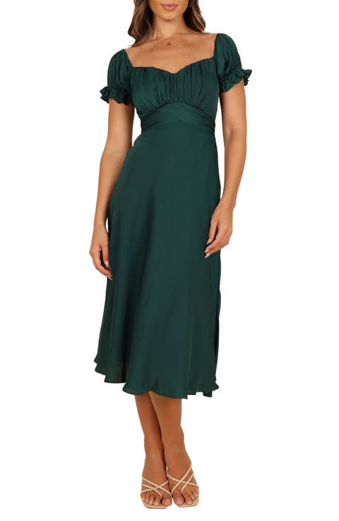 Mickenna Frill Tie Back Midi Dress