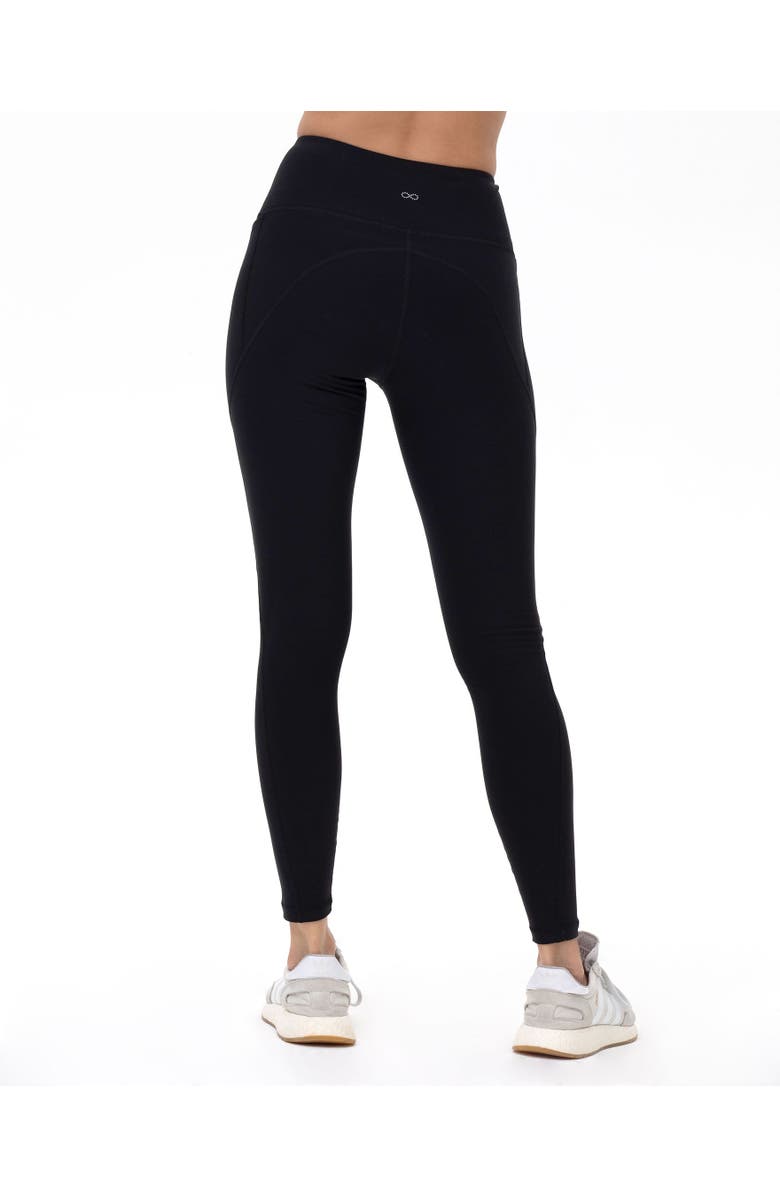 Rebody Active Phoenix Fleece Pocket Legging, Main, color, Warm Black