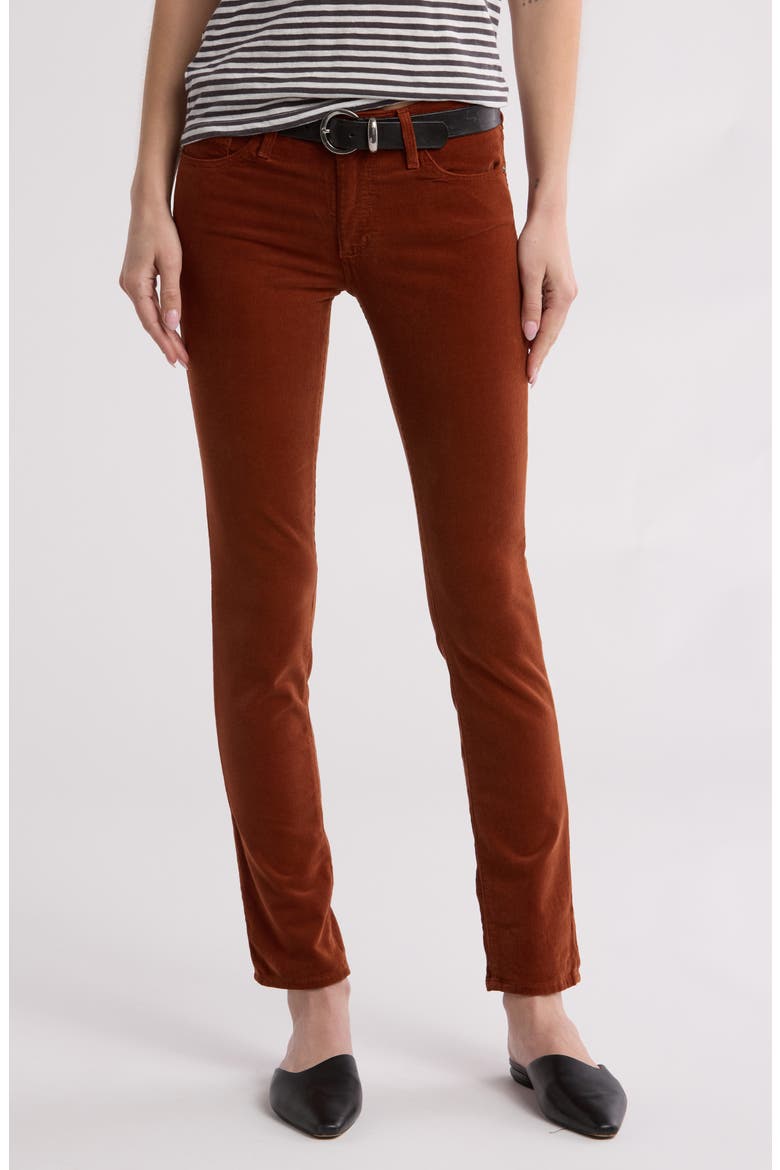 'Prima' Corduroy Skinny Pants, Main, color, FIRED COPPER