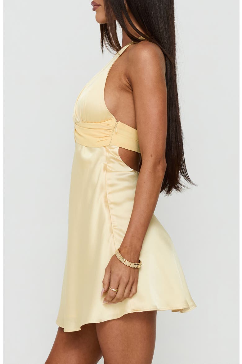 Odyssa Halter Minidress, Alternate, color, YELLOW