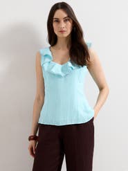 Phase Eight Rhona Sleeveless Linen Blend Blouse
