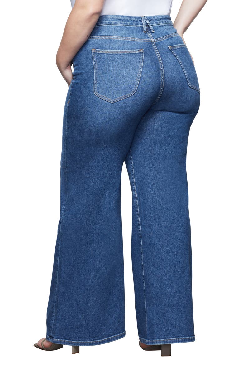 Good Pallazo Wide Leg Jeans, Alternate, color, BLUE451