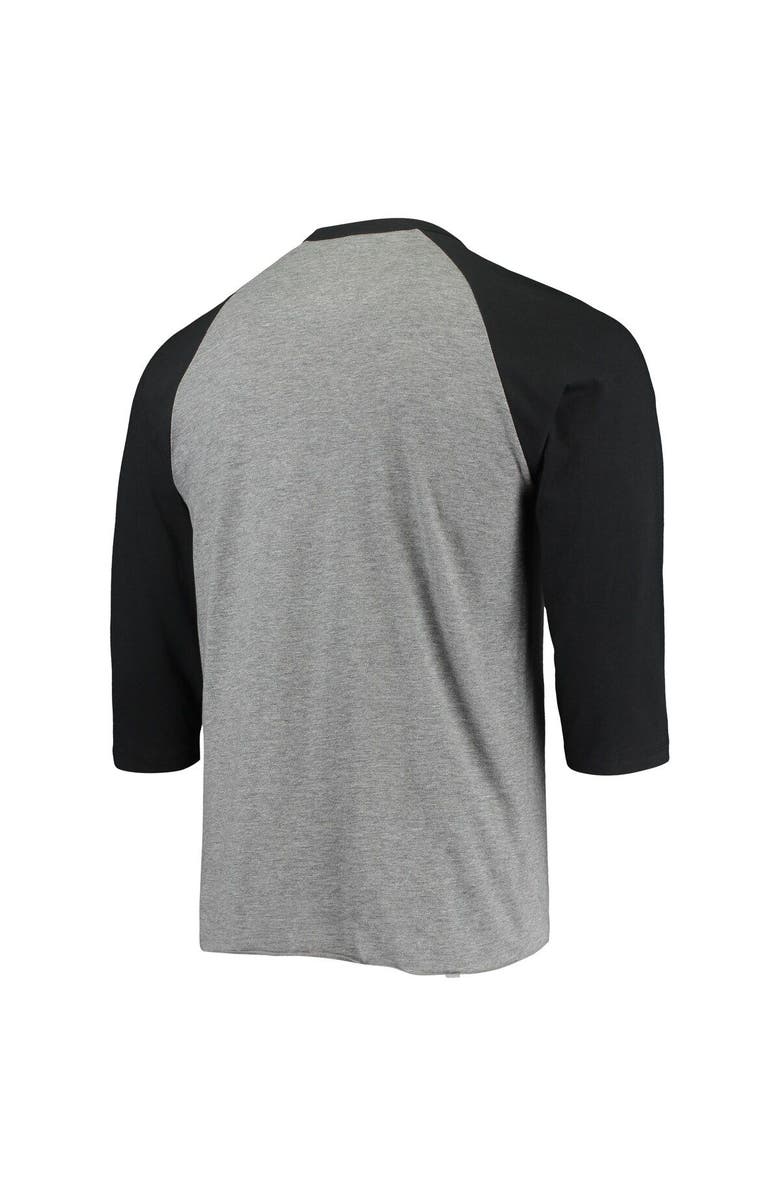 '47 Men's '47 Heathered Gray/Black Chicago White Sox 1900 Inaugural Season Vintage Raglan 3/4-Sleeve T-Shirt, Alternate, color,