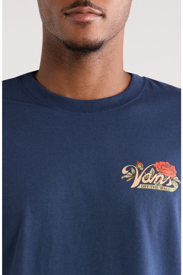 Old Skool Bloom Cotton Graphic T-Shirt, Alternate, color, DRESS BLUES