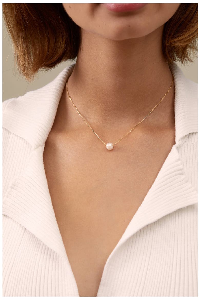 Charlize Freshwater Pearl Necklace, Alternate, color, GOLD / PEACOCK