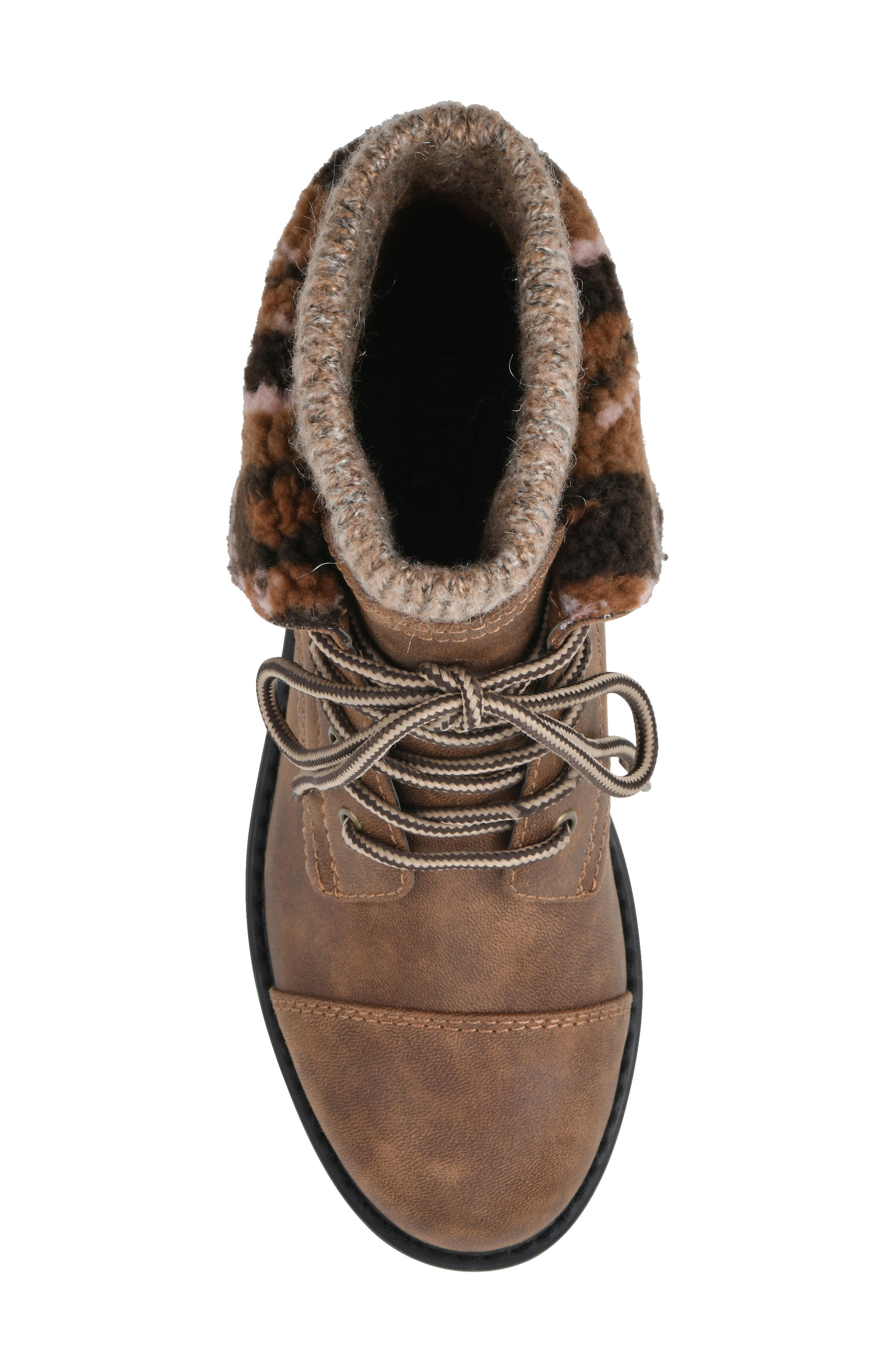 CLIFFS BY WHITE MOUNTAIN Duena Faux Shearling Trimmed Hiking Boot, Alternate, color, 