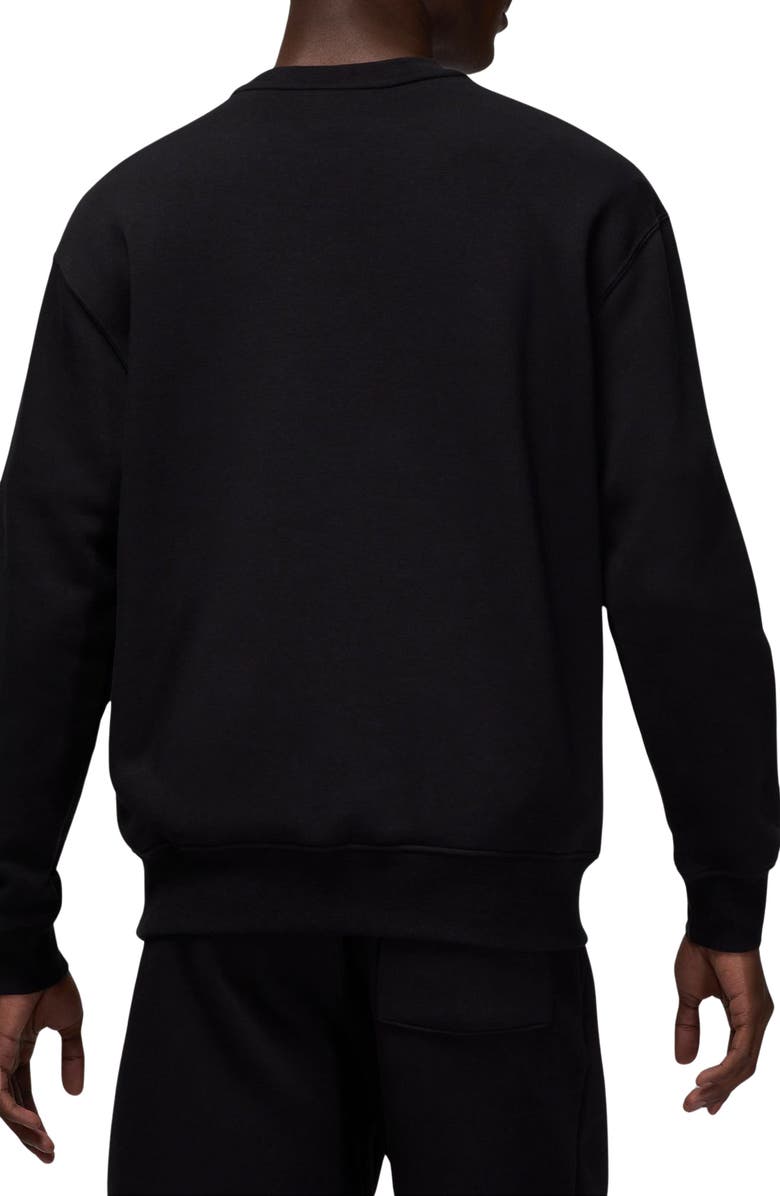 Nike Jordan Break Fleece Crewneck Sweatshirt, Alternate, color, Black/ White