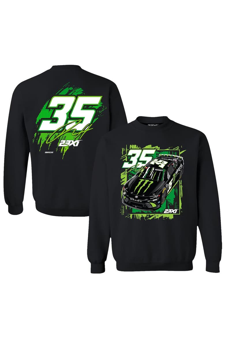 Men's 23XI Racing  Black Riley Herbst Monster Car Sweatshirt, Alternate, color, Black