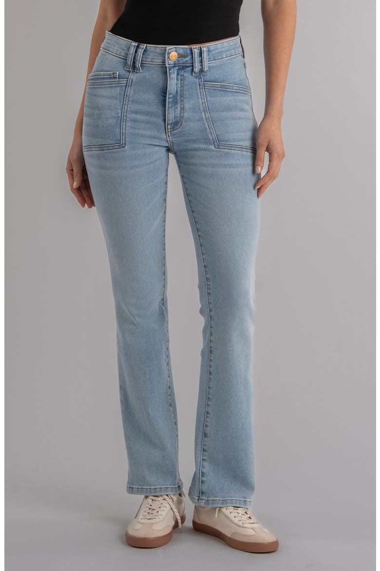 Kelsey Fab Ab High Waist Kick Flare Jeans, Main, color, CURE