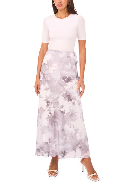 1.state Drawstring Column Midi Skirt In Gray