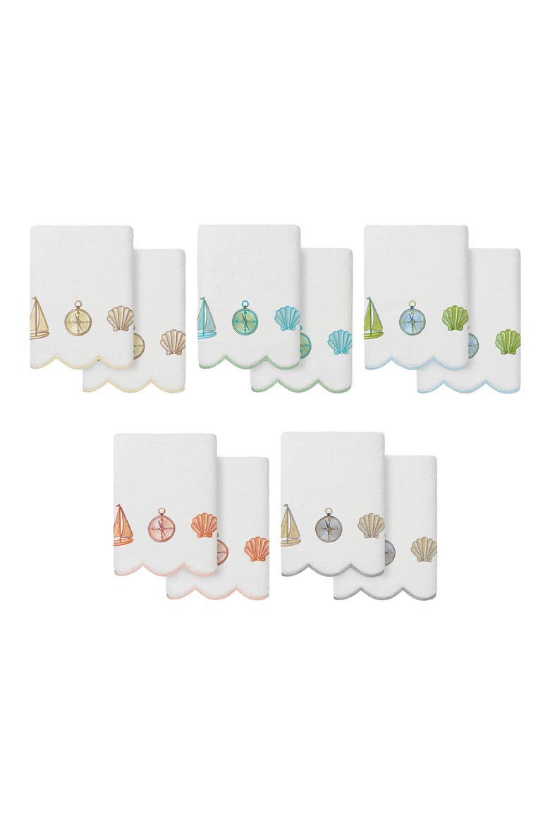 Seajoy Scallop Set of 2 Bath Towels, Alternate, color, WHITE/ GRAY