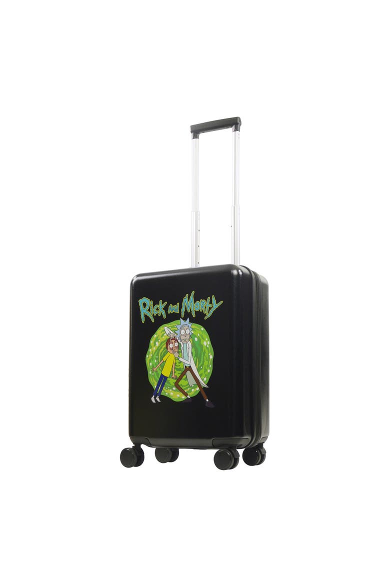 Rick and Morty 22.5" Carry-On Luggage, Main, color, BLACK