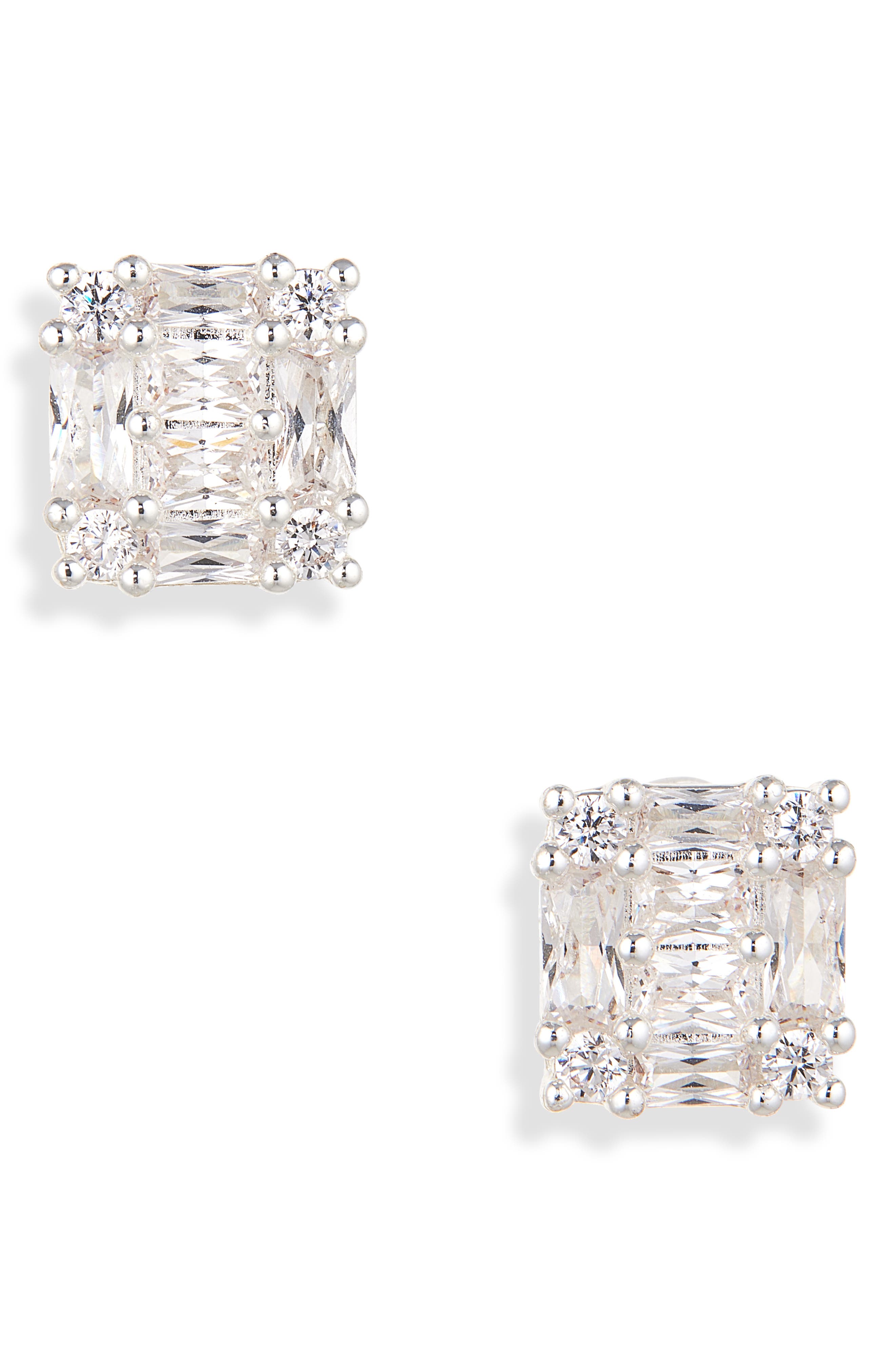 NORDSTROM RACK Cubic Zirconia Square Stud Earrings