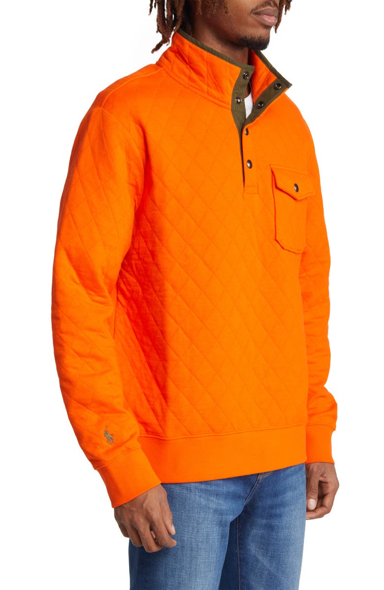 Polo Ralph Lauren Quilted Double Knit Quarter Snap Pullover, Alternate, color, 