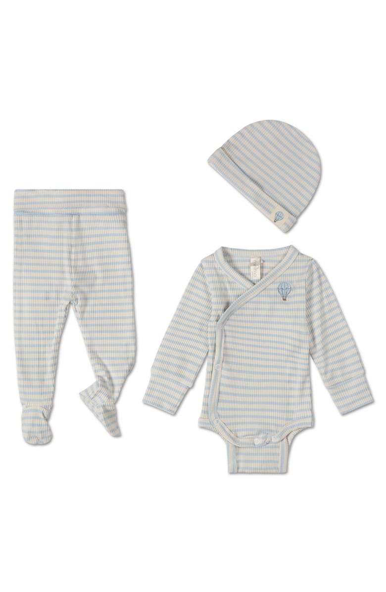 MiniMoi 3 Piece Hot Air Balloon Bodysuit Set, Main, color, Blue