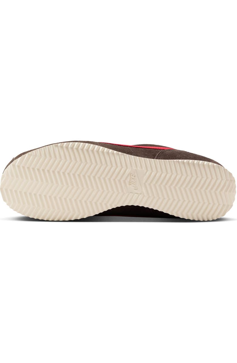 Nike Cortez Suede Sneaker, Alternate, color, Velvet Brown/ Red/ Sail
