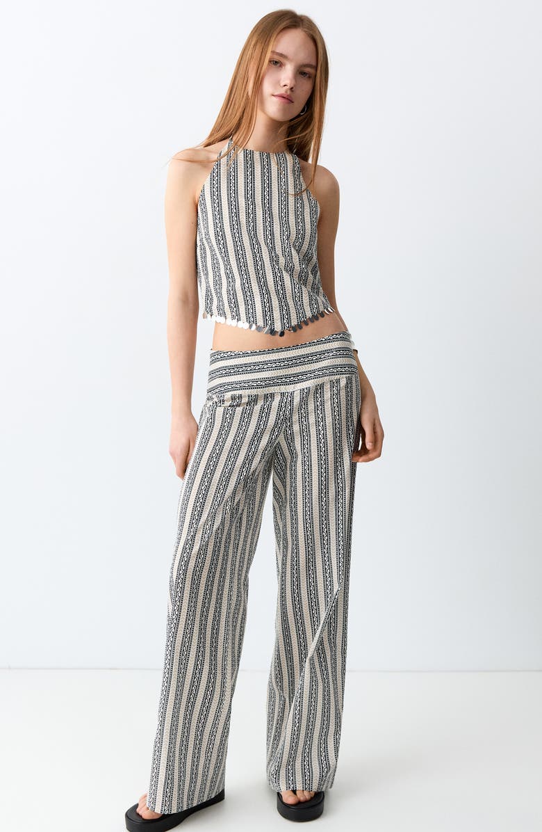 MANGO TEEN Block Print Straight Leg Pants, Alternate, color, 