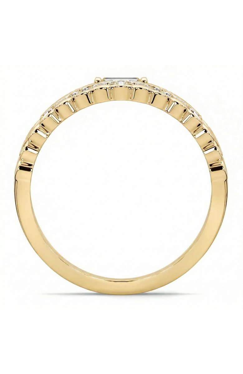 Bliss Diamond 1Ct Stackable Diamond Ring Gold Lab Grown 12mm Wide, Alternate, color, 14K Yellow Gold