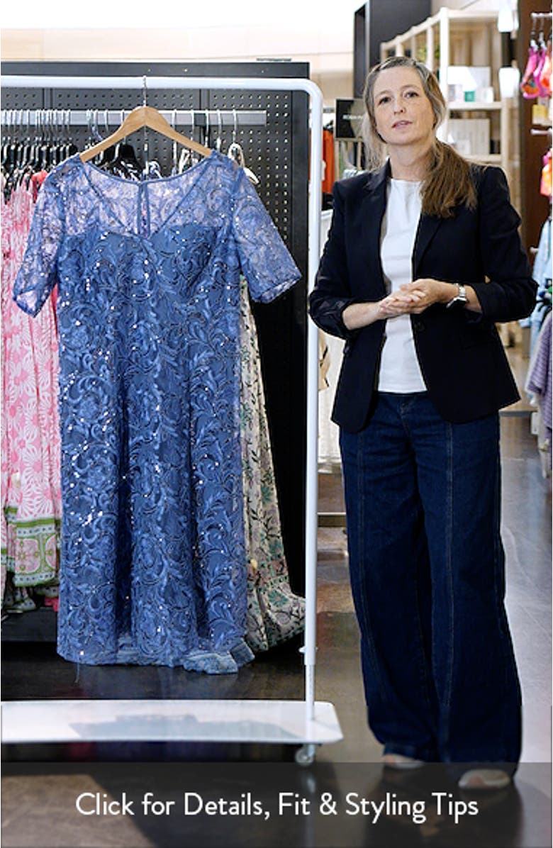 Embroidered Tulle Cocktail Dress, sales video thumbnail