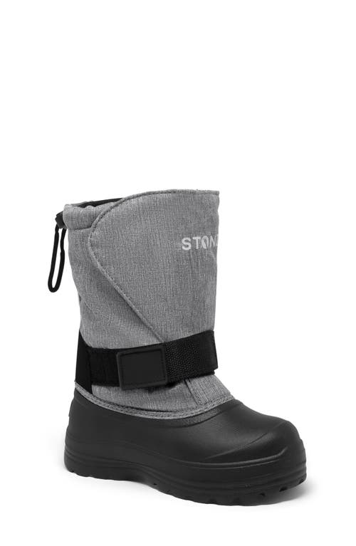 Stonz Kids' Trek Snow Boot In Heather Grey