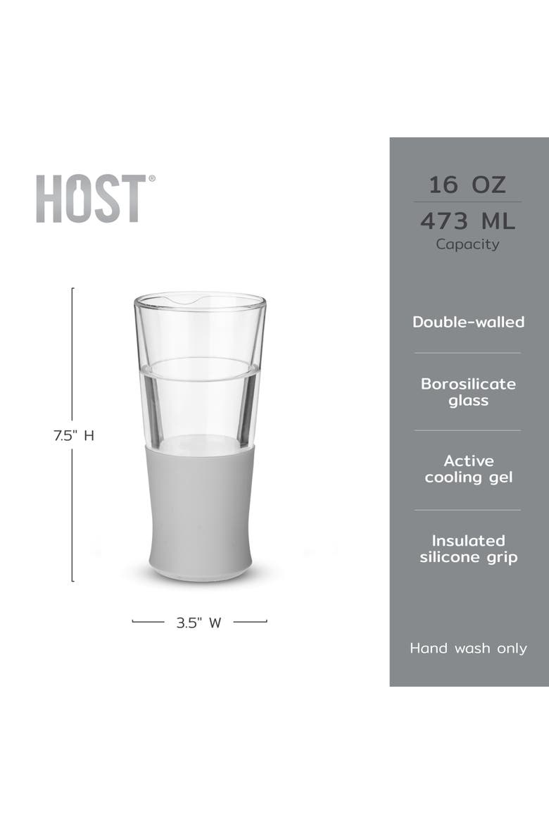 Glass FREEZE Beer Cooling Cup Set of 2, Alternate, color, Gray