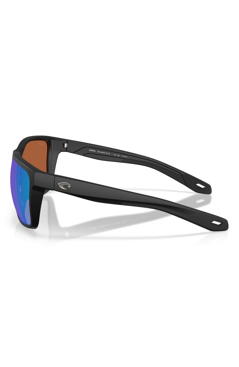 Costa Del Mar Broadbill II XL 62mm Sunglasses, Alternate, color, Matte Black / Green Mirror 580P