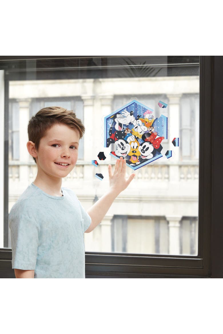 Window Art Mosaic Mickey & Friends 66 Pieces, Puzzle Window Clings, Alternate, color, Multicolored