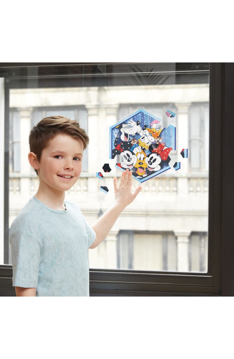 Disney Window Art Mosaic Mickey 
Friends 66 Pieces, Puzzle Window Clings, Alternate, color, Multicolored