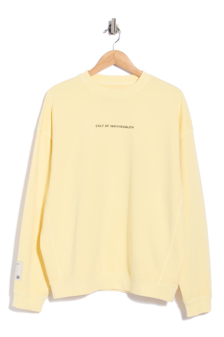 Crewneck Fleece Sweatshirt, Main, color, BANANA