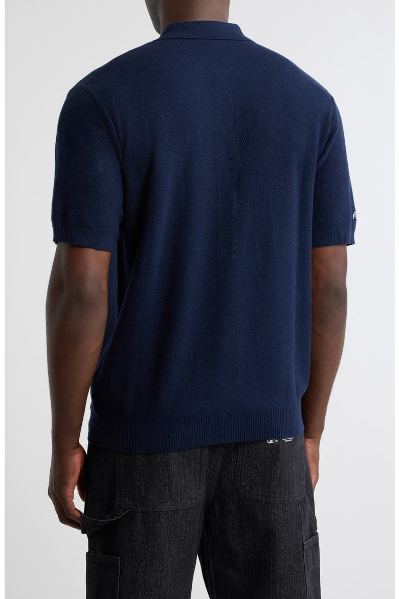 Crosscut Knit Polo, Alternate, color, BLUEBERRY