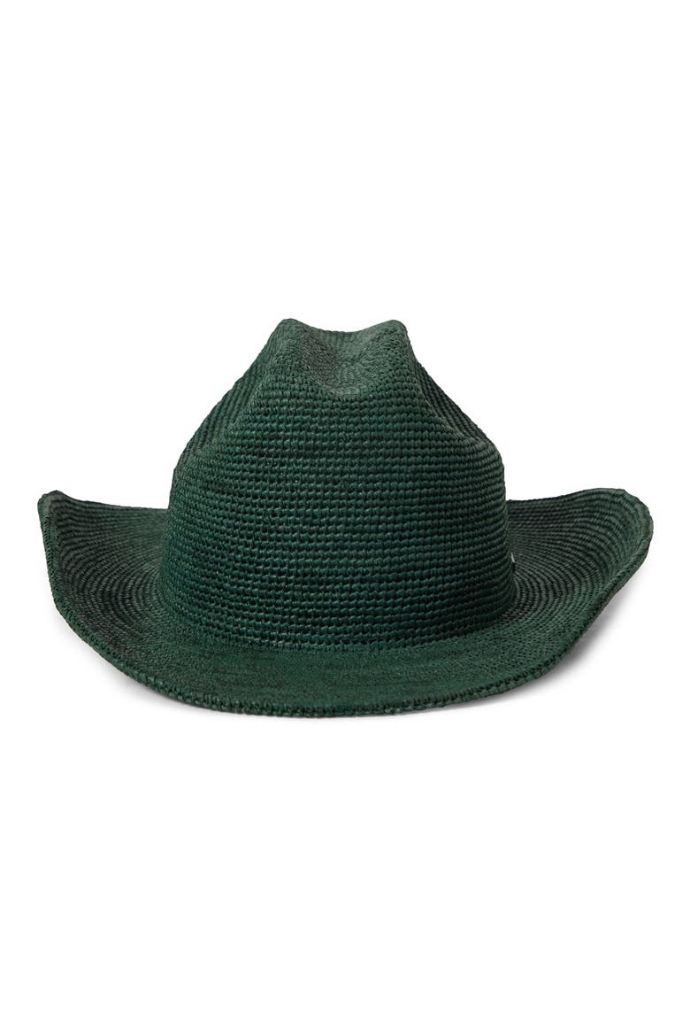 Odessa Packable Straw Cowboy Hat, Alternate, color, PRIMAL GREEN